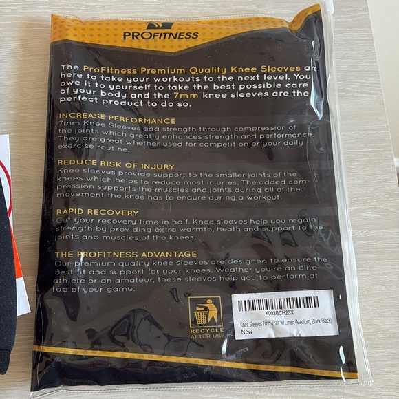 ProFitness Knee Sleeves Weightlifting Men & Women - 7mm - Picture 5 of 8